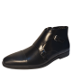 Calvin Klein Men's Ludo Double Monk Strap Chukka Boots Leather Black 12 M Affordable Designer Brands