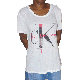 Calvin Klein Jeans Short-Sleeve Logo-Graphic Top Classic White