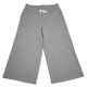 Calvin Klein Performance High-Rise Wide-Leg Terry Cropped Sweatpants Grey Silver Large