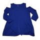Calvin Klein Performance Split-Back Cold-Shoulder Top Shirt Bold Blue Large