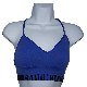Calvin Klein Logo Longline Bralette Qf1567 Amplified Blue Black