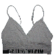 Calvin Klein Logo Longline Bralette Qf1567 Grey Heather Black 