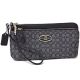 Coach Double Zip Wallet in signature Coach Fabric