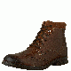 Clarks Mens Devington Hi Wing-Tip Boots Tobacco Leather