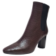 Donald Pliner Women's Laila Leather Booties Dark Brown Octagon Heel 9.5M from Affordable Designer Brands