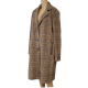 DKNY Womens Plaid Walker Wool Coat Brown XLarge from Affordable Designer Brands