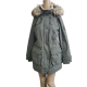 DKNY Women's Faux-Fur Hooded Water-Resistant Anorak Jacket Olive Green XSmall from Affordable Designer Brands