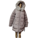 DKNY Womens Faux-Fur-Trim Hooded Polyester Puffer Coat Thistle Brown Medium Affordable Designer Brands