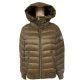 DKNY Packable Hooded Bomber Down Puffer Loden Green Coat Small Affordable Designer Brands