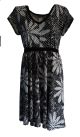 NY Collection Cap-Sleeve Printed A-Line Small Dress