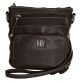 Giani Bernini Pebble Leather Small Brown Crossbody Handbag