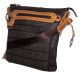 Giani Bernini Monogram Crossbody Brown Handbag
