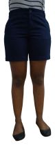 American Living Womens Twill Flat Front Cotton Blue Shorts