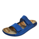 Ecco Womens Casual Shoes 2nd Cozmo Leather Slide Sandals Blue 11M from Affordable Designer Brands