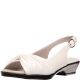 Easy Street Fantasia Sandals Faux Leather White 9M from Affordable Designer Brands