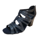 Easy Street Womens Shoes Amaze Zipper Strappy Sandals 7M Navy Blue from Affordable Designer Brands