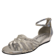 Easy Street Womens Tarrah Evening Sandals Silver Glitter 5M Affordable Designer Brands