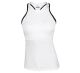 Fila Women Platinum Halter Tennis Tank Top White with Black Trim Small Affordable Designer Brands