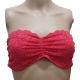 Free People Womens Lace Essential Bandeau  Bralette Bra Terracotta Red Large Affordable Designer Brands