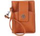 Giani Bernini Softy Grab And Go Cognac Wristlet Wallet front Affordable Designer Brands 