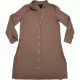 Grace Elements Women Tunic Button Down Shirt Top Toasted Taupe Medium Affordable Designer Brands