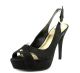G By Guess Cathy Platform Sandals Black Suede 7.5M