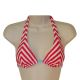 Hobie Womens Striped Textured Bikini Top
