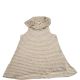 Hippie Rose Juniors Sleeveless Striped Cowl-Neck Sleeveless Shirt Ivory/Oatmeal Combo Beige Small