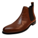 Ike Behar Men's John Chelsea Leather Boots Tan 10M Affordable Designer Brands