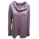 Ideology Cowl-Neck Top Sweatshirt Lilac  Purple Large