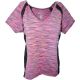Ideology Space-Dye V-Neck Active Tee Pink Space Medium