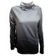 Ideology Ombre Funnel-Neck Top Pullover Sweatshirt Charcoal Grey Large