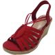 ImpoTycia Espadrille Wedge Sandals Red 6M Affordable Designer Brands