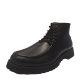 INC International Concepts Mens AXEL Chunky Boots Leather Black 10.5M Affordable Designer Brands