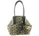 Inc International Concepts Bianca Black Gold Snake Tote Handbag Front From Affordable Designer Brands