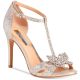 INC International Concepts Rissaa Embellished Butterfly Detail Evening Sandals Champagne 9.5M from Affordable Designer Brands