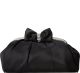 Jessica Mcclintock Black Bow Frame Clutch Handbag