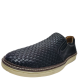 Johnston Murphy Mens McGuffey Woven Slip-On Loafers Leather Black 9.5 M Affordable Designer Brands