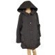 Jones New York Womens Plus Size Hooded Quilted Coat Polyester Black 1X from Affordable Designer Brands