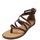 Journee Collection Women's Zailie Gladiator Sandals Brown 7.5M from Affordable Designer Brands
