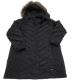 Kenneth Cole Plus Size Faux-Fur-Trim Long Quilted Coat Black 2X