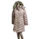 Kenneth Cole Women's Hooded Down Puffer Coat Champagne Pink Large from Affordable Designer Brands