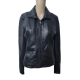 Kenneth Cole Womens Faux-Leather Jacket Black XSmall Affordable Designer Brands