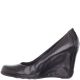 Kenneth Cole Reaction Did U Tell Wedge Pumps Leather Black 7M from Affordabledesignerbrands.com