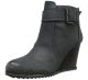 Kenneth Cole Reaction Storm Fog Ankle Wedge Booties Black