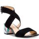 Katy Perry Margot Block-Heel Sandals Black Suede Geoprint 9.5M from Affordable Designer Brands