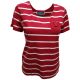 Karen Scott Striped Pocketed Top Shirt New Red Amore Small front from Affordable Designer Brands