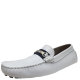 Lacoste Mens Ansted Driving Loafers Leather White 12 M Affordable Designer Brands