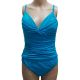 LaBlanca Women's One piece Ruch Swimsuit with Underwire Blue Size 12 Affordable Designer Brands 