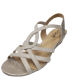 LifeStride Womens Yaya Strappy Dress Sandals Fabric Silver 8M from Affordable Designer Brands